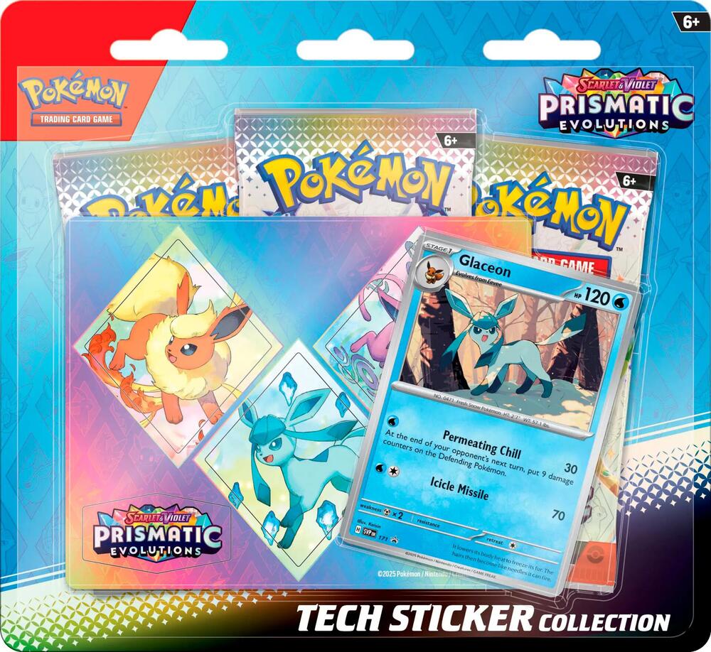 Prismatic Evolutions Sticker Collection: Glaceon - TCG Code Card Prismatic Evolutions Sticker Collection: Glaceon - TCG Code Card