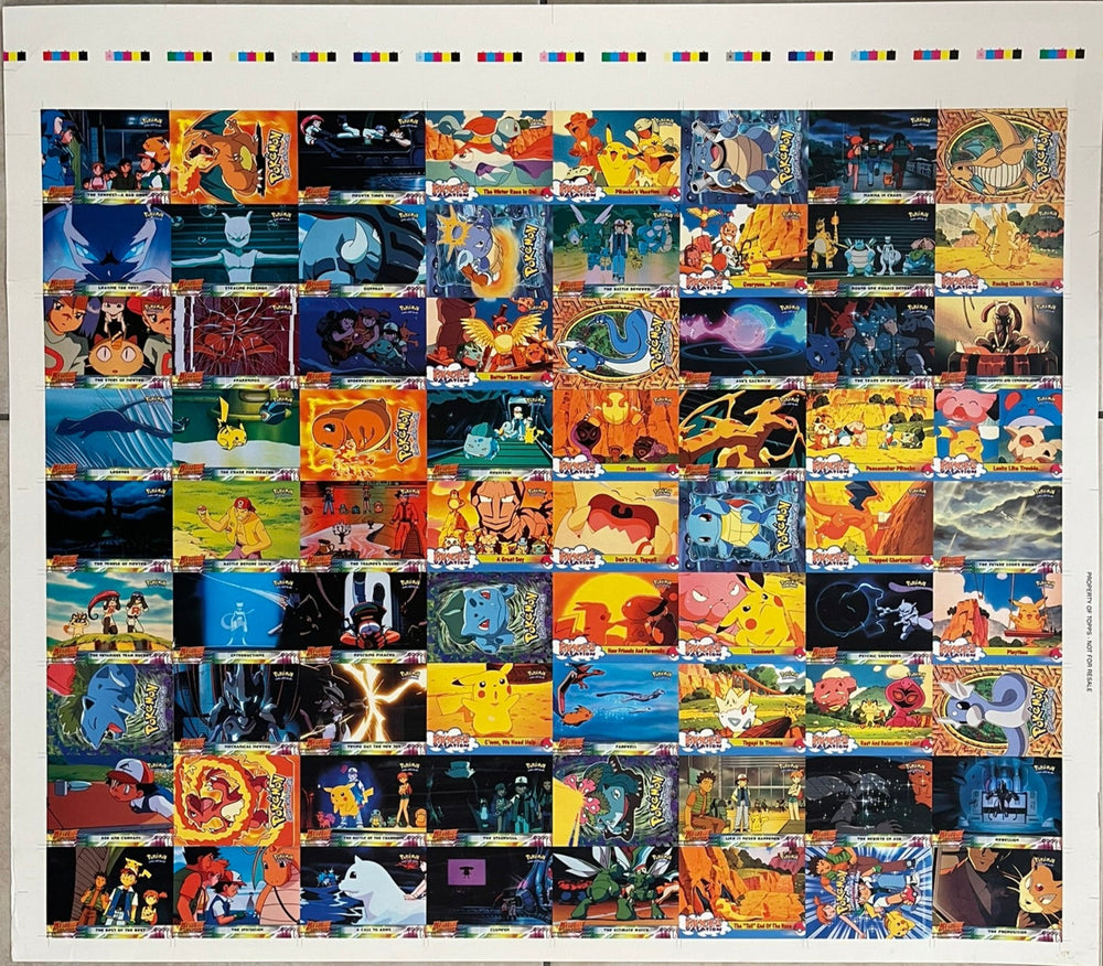 Topps 1999 Pokémon The First Movie Uncut Sheet - 2 of 2