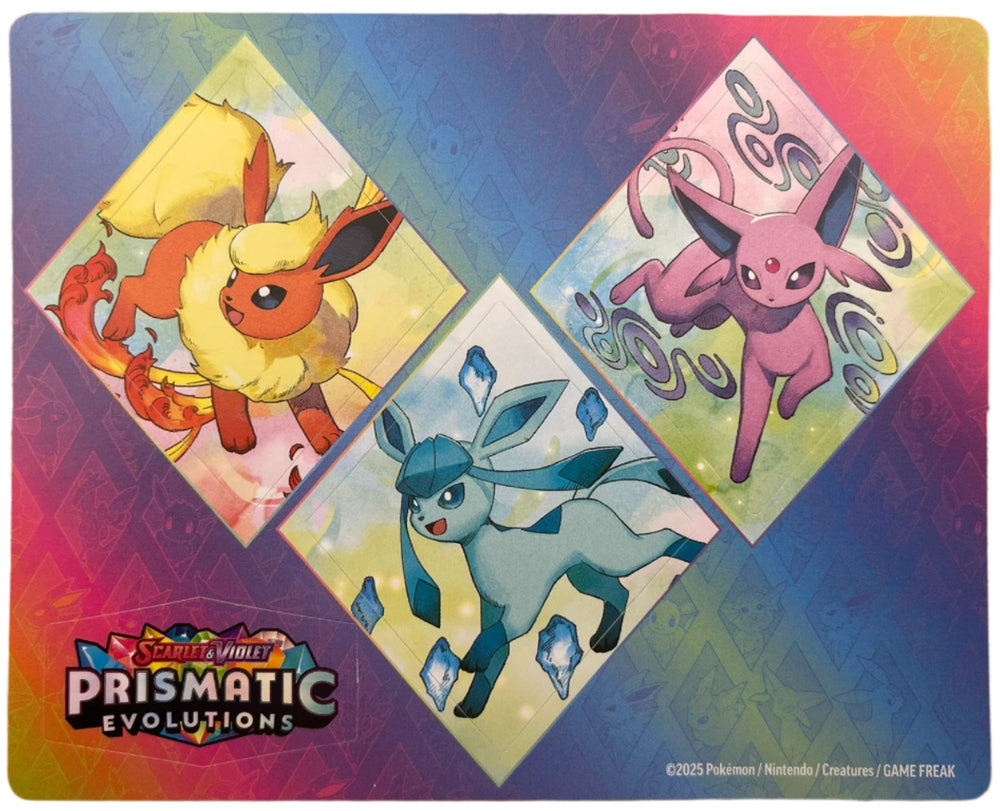 Pokemon Prismatic Evolutions Flareon, Glaceon and Espeon Sticker