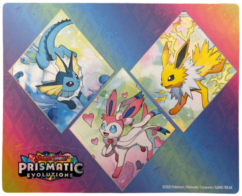 Pokemon Prismatic Evolutions Vaporeon, Sylveon and Jolteon Sticker