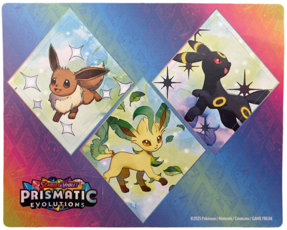 Pokemon Prismatic Evolutions Eevee, Leafeon and Umbreon Sticker