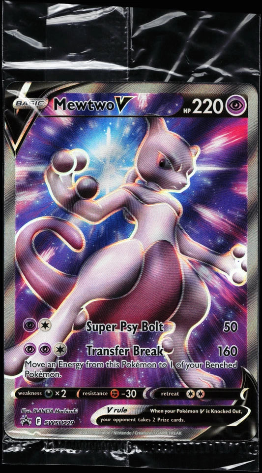 Mewtwo V 229 SW&SH Pokemon GO ETB Promo SWSH229 SEALED