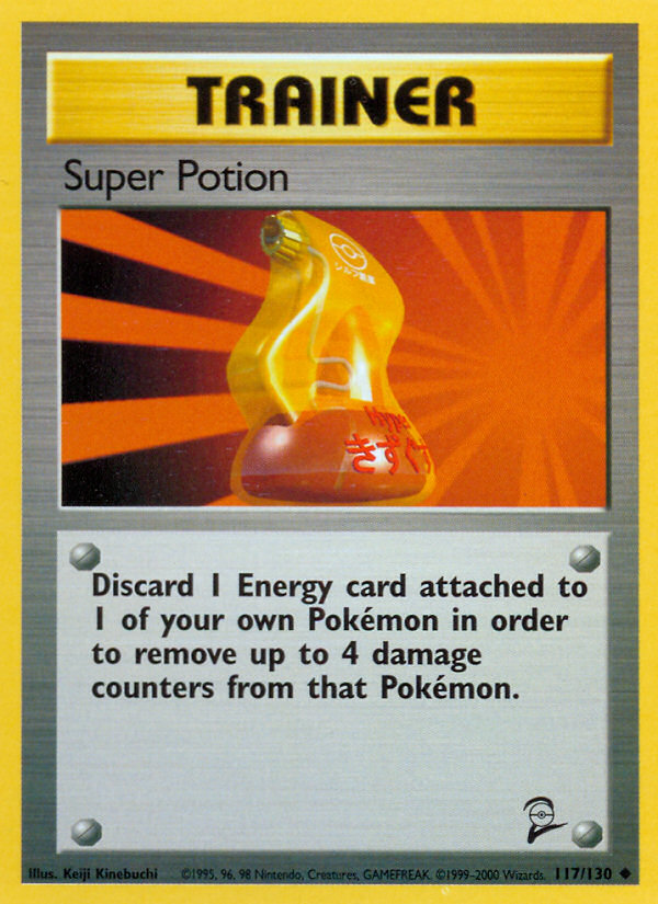 potion pokemon card Vintage Uncommon - Super Base Non-Holo 90/102 Base Set 1st Edition Type Pokemon Trading Card Game Black
