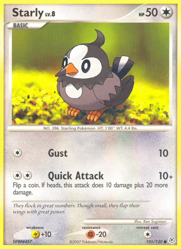 starly pokemon card price (Space-Time Smackdown #132/208, 1-Diamond) 20 Retreat Cost PSA 9 Starly 221/198 Art