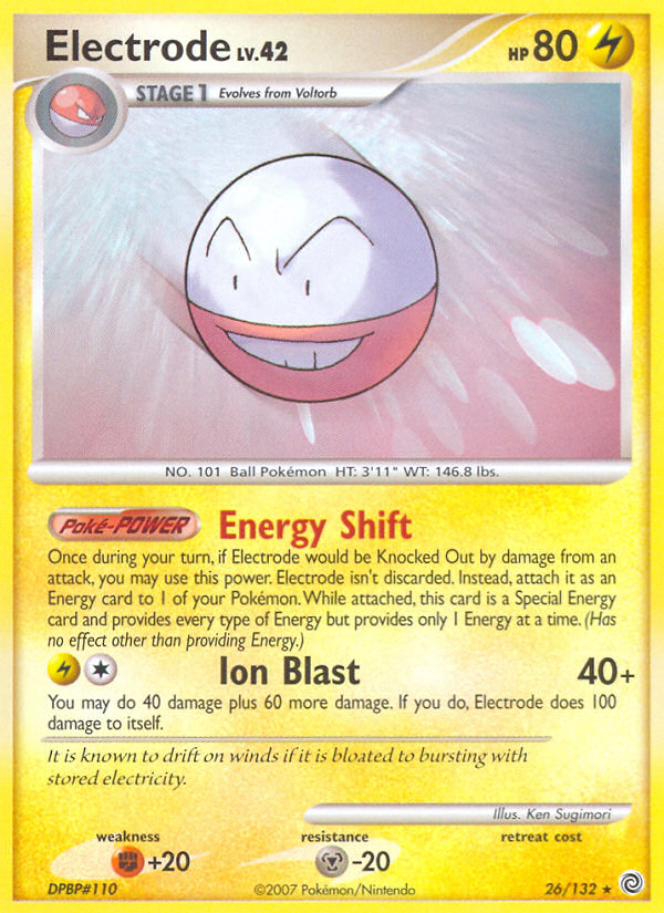 pokemon cards electrode (26/132) [Diamond & Pearl: Secret Wonders] Case Color:Purple tcg mystery pack Listed cards may have Magic the Gathering Murders