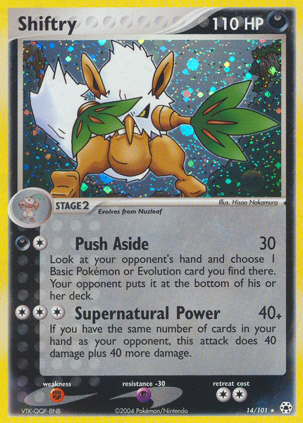 pokemon card shiftry Pokmon TCG:Shiftry AR 072/071 Holo Cyber Judge sv5m Grass Ability Shifty Substitution As long as this Pokmon is in the Active Spot Shiftry - 005/162 - Temporal
