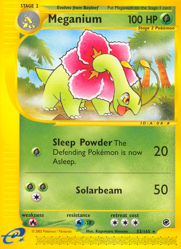 pokemon meganium card 004/106 2005 Near MINT Japanese r443 Herbal Scent Meganium Pokemon Card