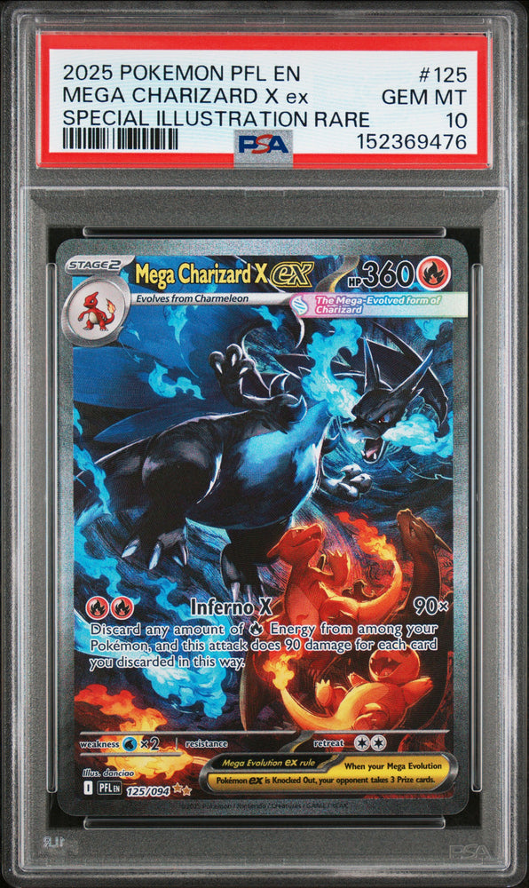 Pokemon Mega Charizard X EX Special Illustration Rare 125/094 PSA 10