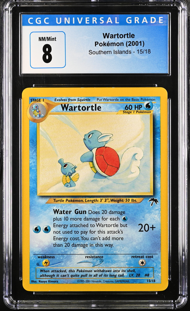 CGC 8 - 2001 Southern Islands Wartortle 15/18
