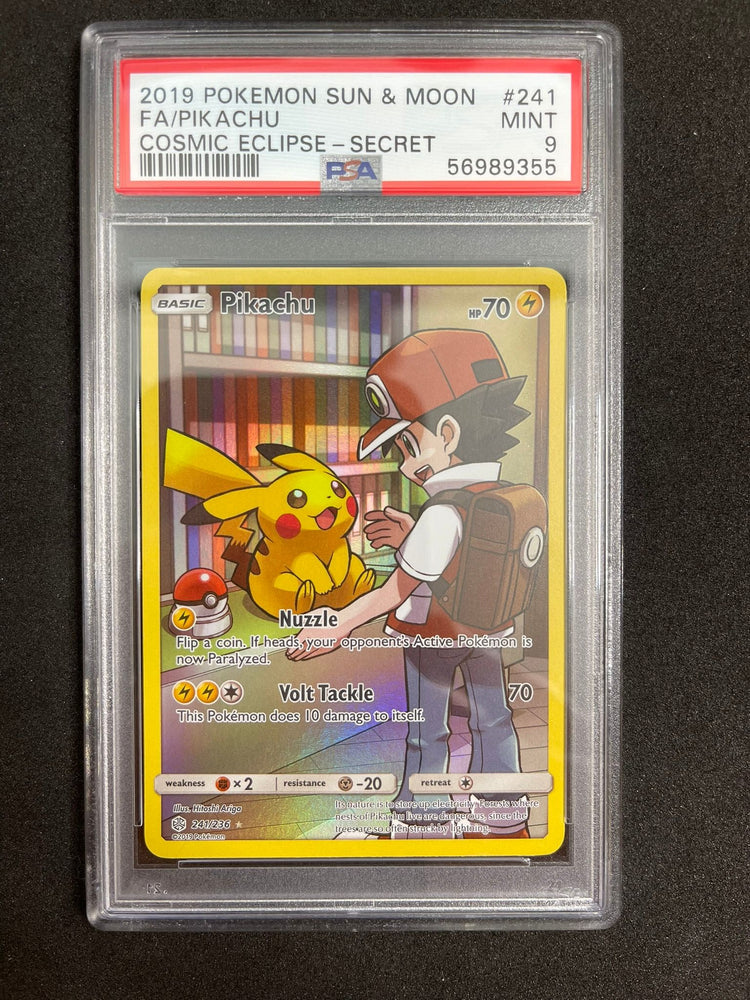 Pokemon Pikachu Secret Rare Cosmic Eclipse 241/236 PSA 9