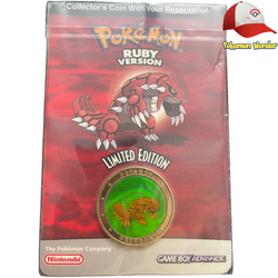 Nintendo Gameboy Advance Ruby (Groudon) & Sapphire (Kyogre) Limited Edition Coins - LP