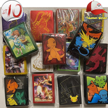 Pokemon Official TCG Sleeves (65ct) - Lot of 10x - Factory Sealed