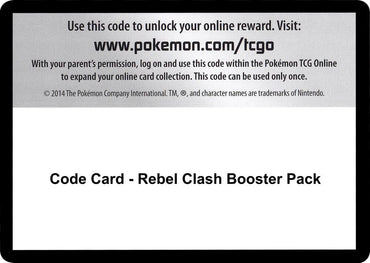 Rebel Clash Booster Pack - TCG Code Card