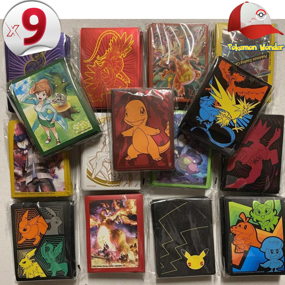 Pokemon Official TCG Sleeves (65ct) - Lot of 9x - Factory Sealed
