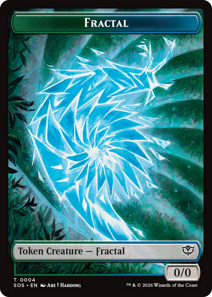 Fractal (0004) // Pest (0008) Double-Sided Token [Secrets of Strixhaven Tokens]