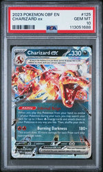 Pokemon Charizard ex Holo Rare 2023 Obsidian Flames 125/197 PSA 10