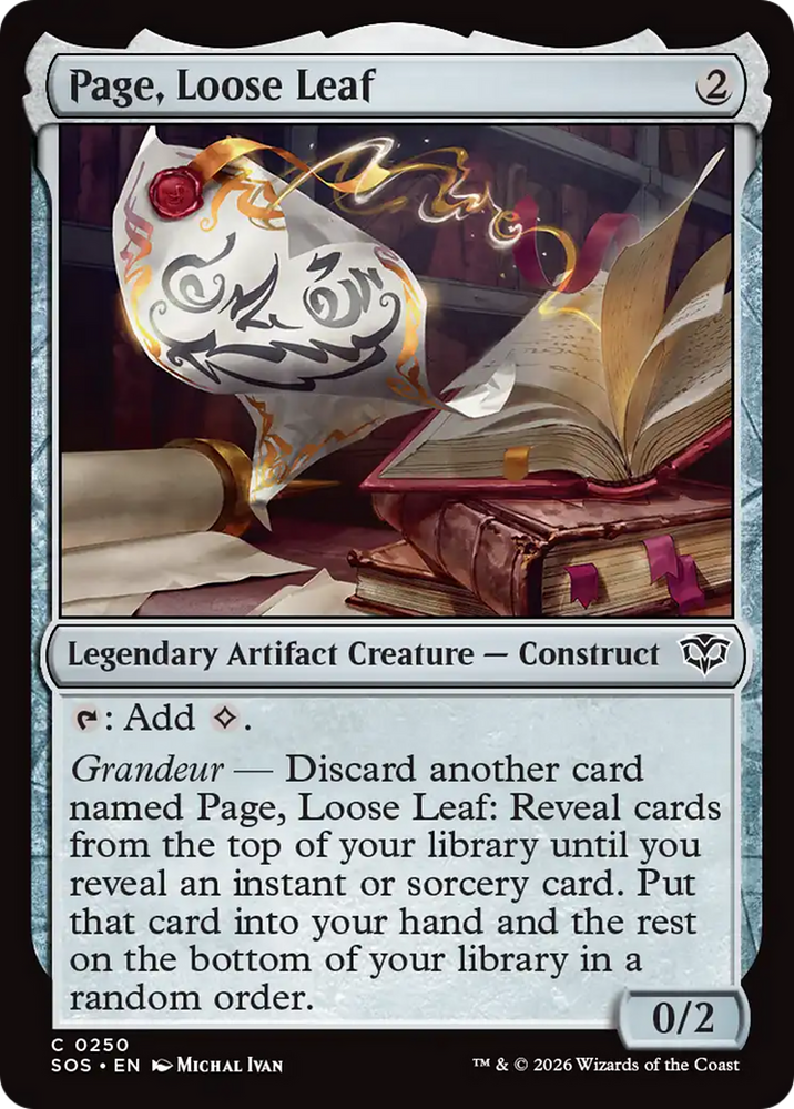 Page, Loose Leaf [Secrets of Strixhaven]