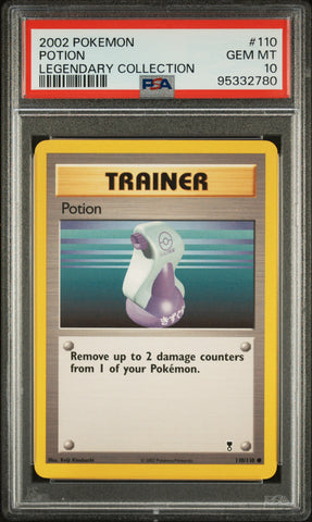 Pokemon Potion 🔥POP 56🔥 2002 Legendary Collection Potion 110/110 PSA 10