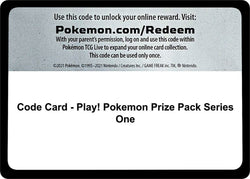 Play! Pokemon Prize Pack Series One Booster Pack - TCG Code Card