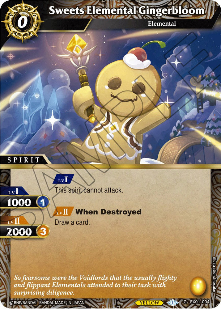 Sweets Elemental Gingerbloom (EX01-004) [Expansion Set 01: Elemental Spark]