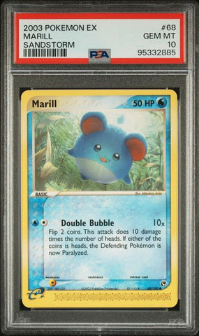 PSA 10 - 2003 Pokemon ex Sandstorm 68/100 Marill - POP 20 🔥