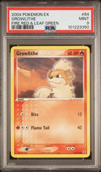 PSA 9 - 2004 EX FireRed & LeafGreen Growlithe 64/112 Pokemon Card
