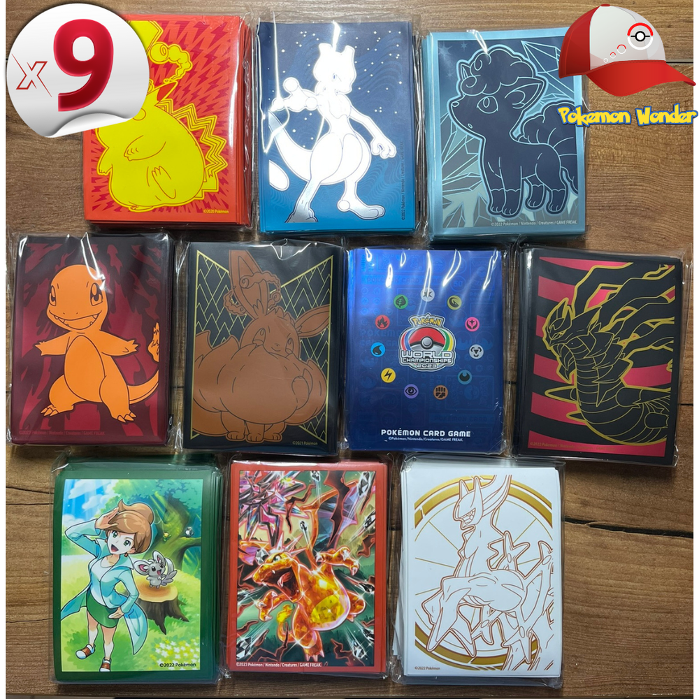 Pokemon Official TCG Sleeves (65ct) - Lot of 9x - Factory Sealed