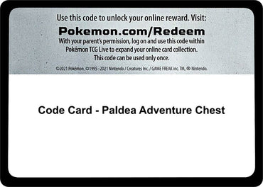 Paldea Adventure Chest - TCG Code Card