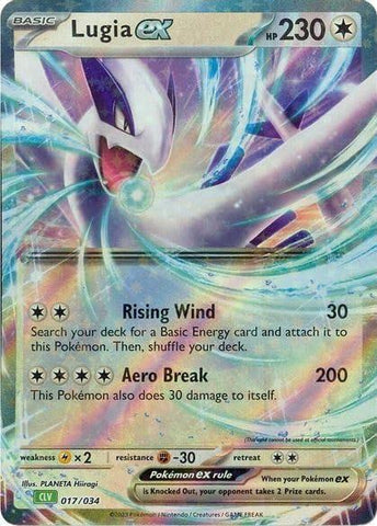 Lugia ex (017/034) (Jumbo) [Trading Card Game Classic]