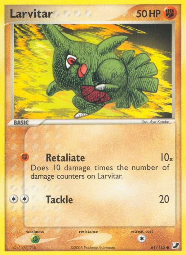 pokemon card larvitar Larvitar (61/115) [EX: Unseen Forces]