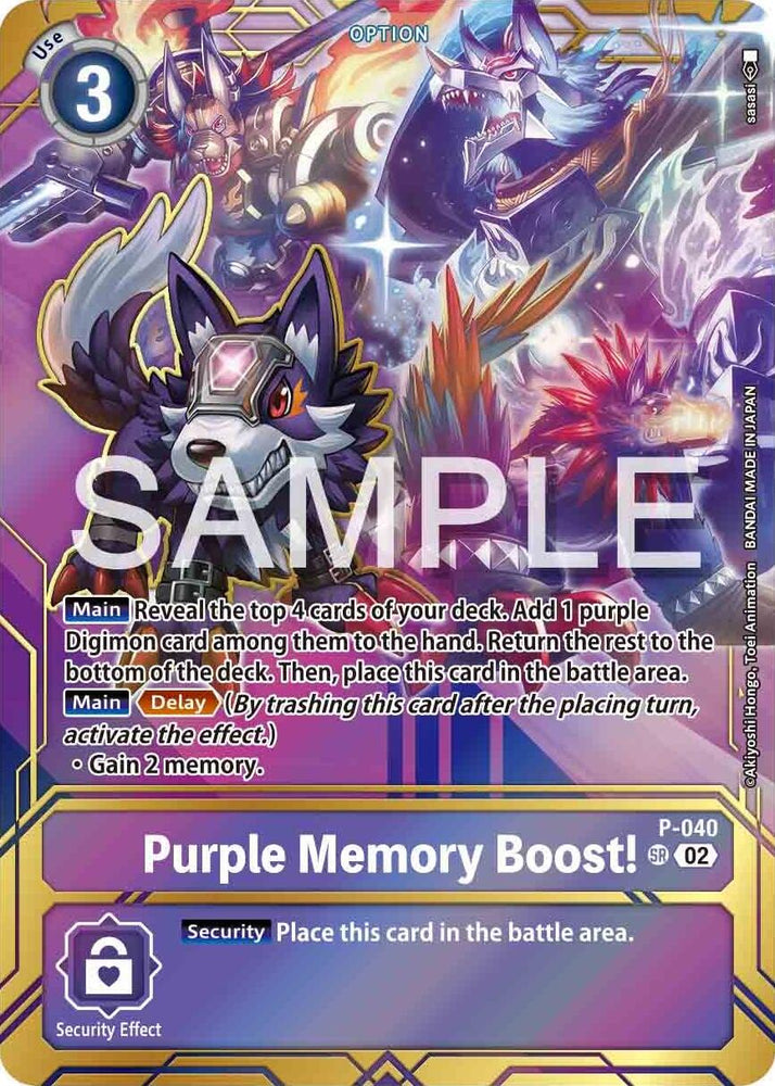 Purple Memory Boost! [P-040] - P-040 (Premium Card Collection - Memory Boost! Set) [Promotional Cards]