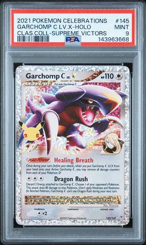 Pokemon Garchomp C LV.X Holo Celebrations Classic Collection 145 PSA 9