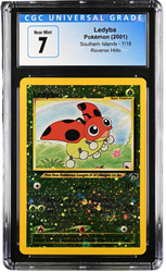 CGC 7 - 2001 Southern Islands Ledyba 7/18 REVERSE HOLO