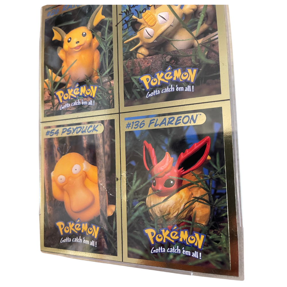 PSA 10 (Auto) - Pokemon Hasbro Uncut Sheet Autographed by Addie Blaustein (Meowth's Voice Actor)