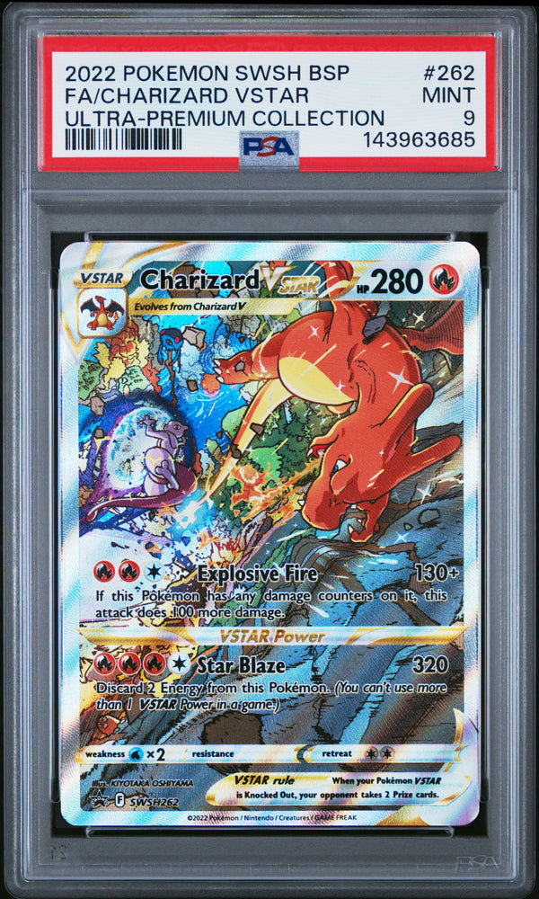 Pokemon Charizard Vstar Ultra Premium Swsh Black Star Promo 262 PSA 9
