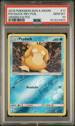 PSA 10 - 2019 Sun & Moon Hidden Fates Psyduck 11/68 Reverse Holo Pokemon Card