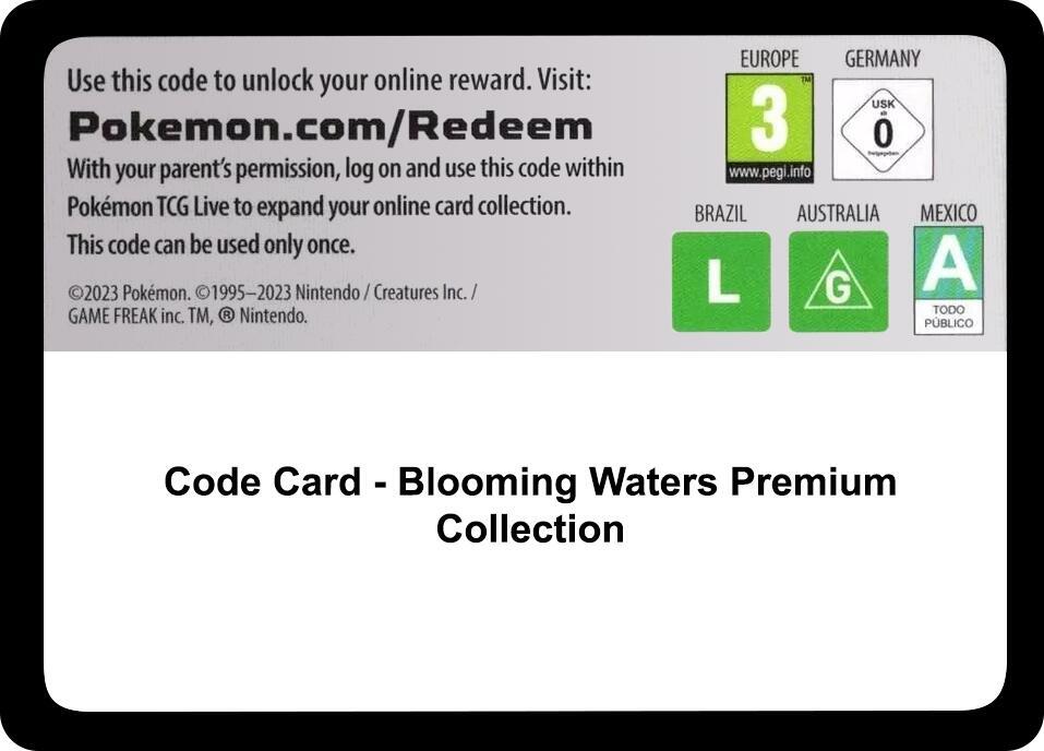 Blooming Waters Premium Collection - TCG Code Card