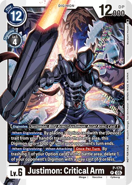 Justimon: Critical Arm [P-179] (Store Tournament 2025 Vol.2 Participation Pack) [Promotional Cards]