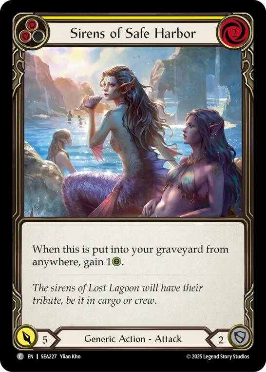 Sirens of Safe Harbor (Yellow) [SEA227] (High Seas)  Rainbow Foil