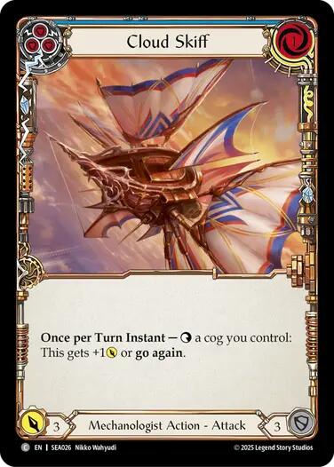 Cloud Skiff (Blue) [SEA026] (High Seas)  Rainbow Foil