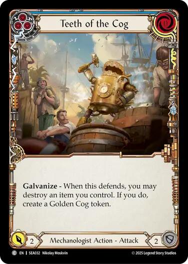 Teeth of the Cog (Blue) [SEA032] (High Seas)  Rainbow Foil