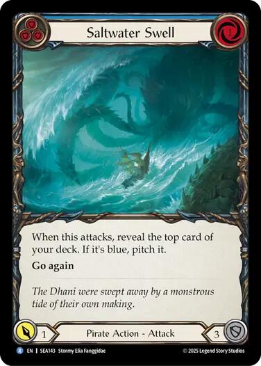 Saltwater Swell (Blue) [SEA143] (High Seas)  Rainbow Foil