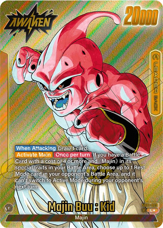 Majin Buu : Evil // Majin Buu : Kid (SB01-029) (Gold) [Manga Booster 01]