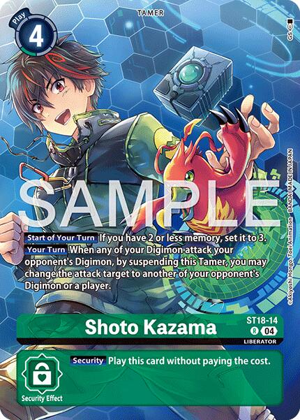 Shoto Kazama [ST18-14] (Digimon Liberator Debuggers Set) [Starter Deck: Guardian Vortex]