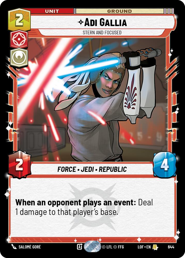 Adi Gallia - Stern and Focused (644) (Foil) (644) [Legends of the Force]