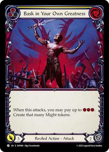 Bask in Your Own Greatness (Yellow) [SUP099] (Super Slam)  Rainbow Foil