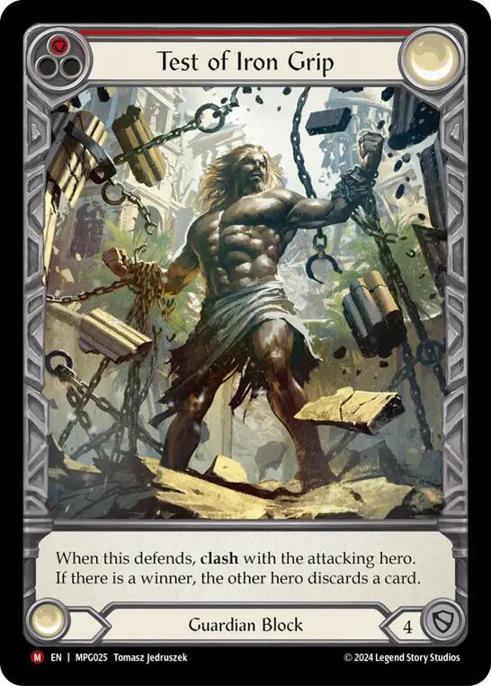 Test of Iron Grip (Extended Art) [MPG025] (Mastery Pack Guardian)  Rainbow Foil