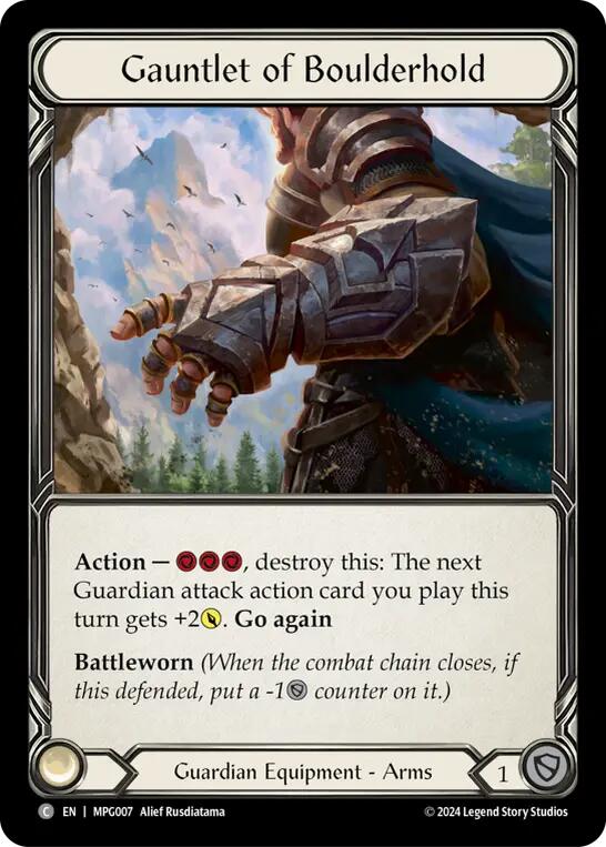 Gauntlet of Boulderhold [MPG007] (Mastery Pack Guardian)  Cold Foil