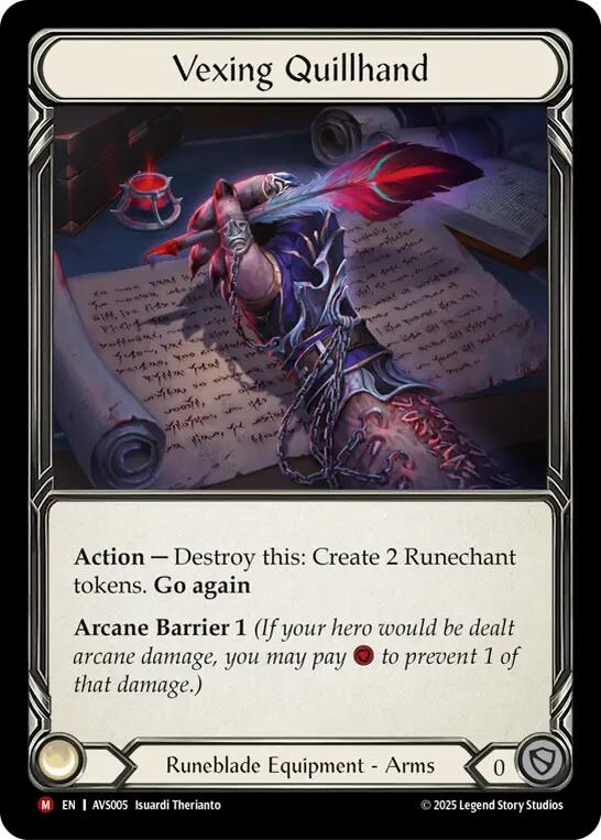 Vexing Quillhand [AVS005] (Armory Deck: Legends Viserai)