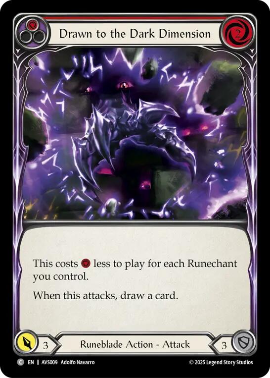 Drawn to the Dark Dimension (Red) [AVS009] (Armory Deck: Legends Viserai)